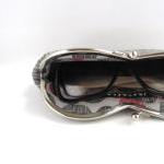 sunglasses case-gray linen-..