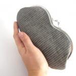 sunglasses case-gray linen-..