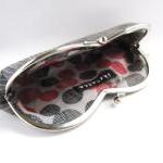 sunglasses case-gray linen-..