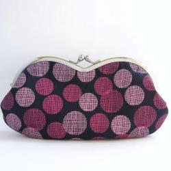 sunglass / eyeglasses case - dots on indigo